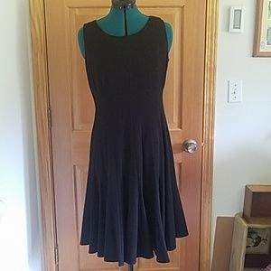 Calvin Klein Pleated Black Dress